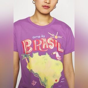 NWT Farm Rio Anthropologie Come To Brazil‎ Tshirt/ XS